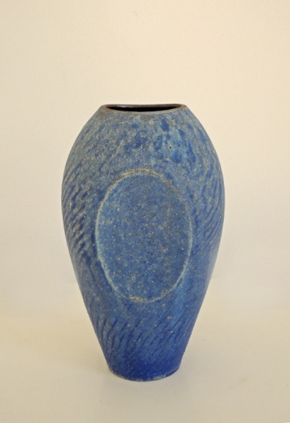 Emily Myers - Oval Dimple Pot Blue (Mini)